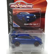 Majorette Honda Civic Type R-Dark Blue Color /Wheels D6SBRL /scale 1/58 (3 inches) Package with Card