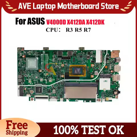 X412DK Laptop Motherboard For ASUS VivoBook V4000d X412D X412DA X412DK Notebook Mainboard With R3 R5