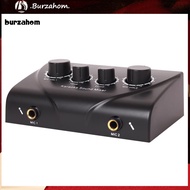 BUR_ Microphone Amplifier Professional Dual Mic Input Mini Household Computer Phone Karaoke Echo Mixer for Home