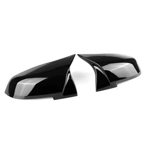 Suitable for BMW 1234 Series X1/F20 F22 F30 F32 Replacement Gloss Black ABS Horn Rear View Mirror Ca