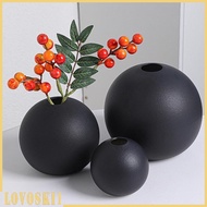 [Lovoski1] Planter Flower Pot Holiday Ceramic Round Flower Vase Plant Pot Holder for Indoor