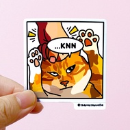 (SG) "knn" singlish cat meme waterproof vinyl sticker