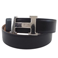 【日本直送】愛馬仕 HERMES H Belt 70 皮帶 Constance 販售品 (Outlet) 母牛皮 金屬 黑 女仕【二手】