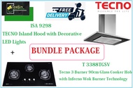 TECNO HOOD AND HOB BUNDLE PACKAGE FOR (ISA 9298 &amp; T 3388TGSV) / FREE EXPRESS DELIVERY