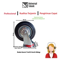 8 inch live rubber trolley wheels, door display trolley wheels.