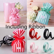 (With Ribbon)25pcs/50pcs14*20cm Gift Box Candy Bag Souvenir Bag Cookies/Candy/Goodies/Birthday/Party/Wedding Door Gift Bag