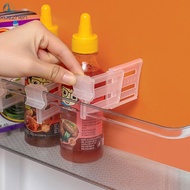 4pcs Adjustable Clear Fridge Divider Set Retractable Fridge Door Organizer Clip for Fridge Door Orga