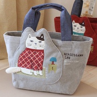 Exported to Japan Warm Plush Handbag Handbag Lunch Box Bag Guest Supply Original Order Embroidered F