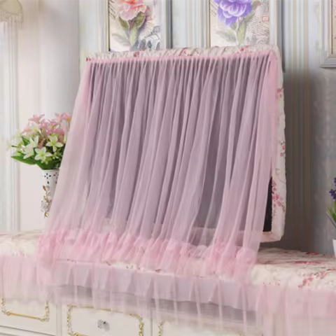 Lace TV Cover Cloth Dustproof New Model 55 Inch Hanging Style TV Dust Cover Cloth Home Decorative Ko