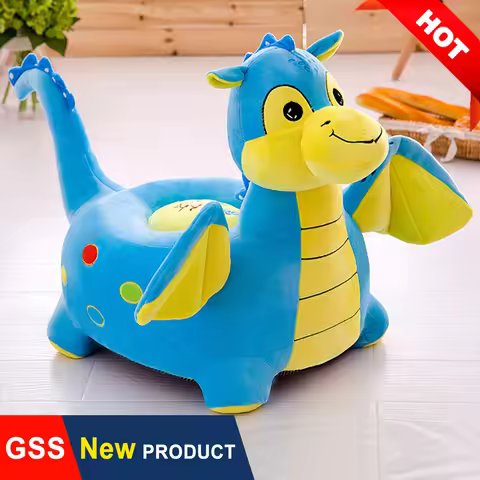 Dropshipping Children Cute Cartoon Bean Bag Sofa Chair Slipcover No Filler Boy Girl Baby Kids Fluffy