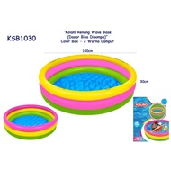 Istanatoys RAINBOW CHILDREN'S SWIMMING POOL 3 Ring KISUBO SWIMMING POOL 100 X 30 CM