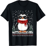 Funny Christmas Penguin With Sunglasses Ugly Christmas T-Shirt