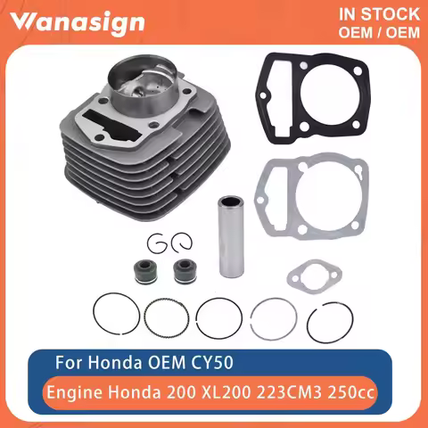 Motorcycle Engine Cylinder 65.5mm Piston Bore Rings Kit For Honda ATC 200 XL200 223CM3 250cc CY-50 2