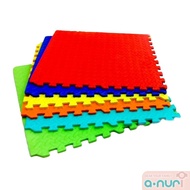 Anuri แผ่นรองคลาน จิ๊กซอว์ มีปิดขอบ ขนาด 60x60 ซม. 6 แผ่น หนาพิเศษ 1.2 ซม. แผ่นใหญ่ แผ่นพื้นกันกระแท