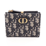 【二手】Dior 30 Montaigne Dahlia Oblique 雙折錢包 S2197UTZQ_M928 海軍藍/象牙色皮革 30 Montaigne Oblique 雙折錢包 女士 全新未使