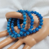 7470# 蓝磷灰 Blue Apatite (健康 Health, 创作力 Creative) 天然蓝磷灰水晶手链 Natural Blue Apatite Crystal Bracelet 天然水晶手链 Natural Crystal Bracelet