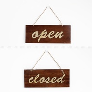 HCM HCM HCM | OPEN/CLOSE double-sided wooden door hanging sign LUXI DECOR HCM