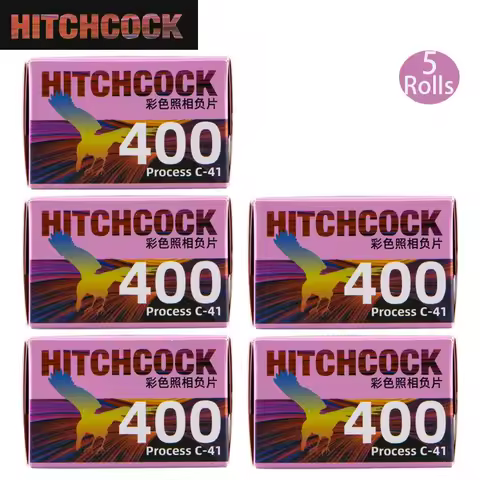 HITCHCOCK 400D Film 1-10 Rolls 35mm Film 135 Color Film Negative 36Exp Per Roll ISO400 ECN2 Daylight