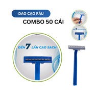 Combo 50 cây dao cạo râu cán vàng siêu tiết kiệmnhựa bền bỉ
