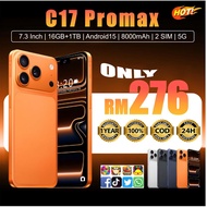 Premium 5G Android15 Phone RM300 Below | 1TB ROM 16GB RAM 7.3" HD Display 8000mAh Original Local Set