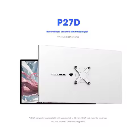 Kuycon P27D Multiple Interfaces Screen PC Panels 2.2 cm Ultra-thin Body Wholesale Monitor 27 Inch 4k