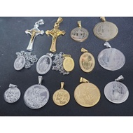 Stainless Steel Medals, Crucifix, St Benedict, Miraculous Medal, St Michael, St Joseph