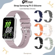 STRAP SAMSUNG FIT 3 SILICONE CONNECTOR STAINLESS TALI JAM SAMSUNG FIT
