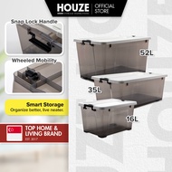 [HOUZE] 'EDGY' Storage Box With/Without Wheels 3 Sizes 16L|35L|52 - Organizer | Plastic | Container