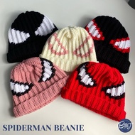 Crochet Spiderman Beanie [Black/White]