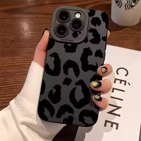 Leopard Design Camera Protective Phone Case for iPhone 16 Cases iPhone 17 Air 15 14 13 12 11 Pro Max