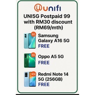 🌟 Unifi 5G Postpaid RM69/bln – FREE Phone 🌟(Samsung Galaxy A16 5G / Oppo A5 5G / Redmi Note 14 5G 25