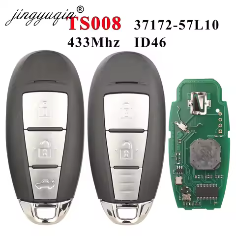 jingyuqin 2/3Button Smart Car Key For Suzuki Swift Kizashi 2010-2018 Remote 433MHz PCF7952 ID46 TS00