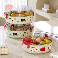 Dopamine Double-Layer Fruit Platter Candy Tray Snack Food Storage Bekas Kuih Bekas Makanan AC-427