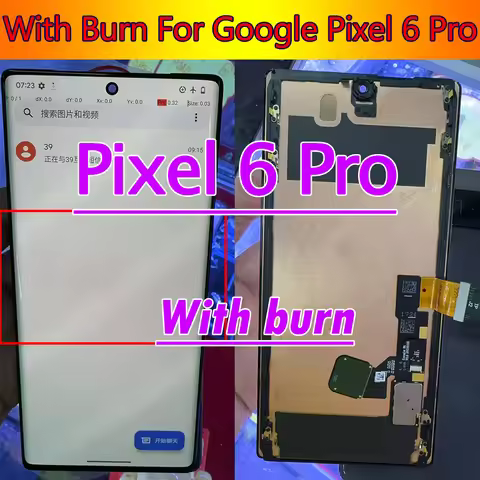 6.7" Burn For Google Pixel 6 Pro LCD Display Touch Screen Digitizer Assembly Replacement Parts For P