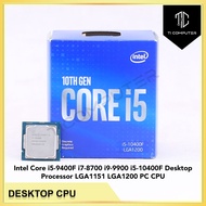 Intel Core i5-9400F i7-8700 i9-9900 i5-10400F Desktop Processor LGA1151 LGA1200 PC Used CPU