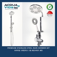 Premium Stainless Steel Rain Shower Set Rainfall Shower Head Bathroom High Pressure Shower Head