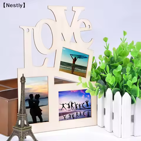 Sweet Wooden Hollow Love Photo Picture Frame Home Decor Art DIY Gift New〔Nest〕