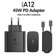 GERLAX A12 Charger 45W PD Adapter USB-C To USB-C Cable 5A Travel Adapter