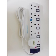 2 Meters Top A 13 Amp 5 Gang Power Extension Trailing Socket