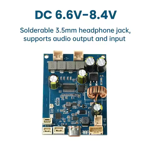 DC 6.6V-8.4V 2 x 25W Bluetooth Amplifier Board With 2 x 25W Adjustable Tuning And Integrated Chargin