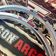 วงล้อ Falcon Argon 17-1.40 ล้อเงา สีเงิน ล้อเงา สีน้ำเงิน ล้อเงา สีแดง ล้อเงา สีดำ ล้อเงา ฟ้า