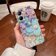 Phone Cell Case for Realme 10 Pro Plus Pro+ 5G 4G Bling Cute Flowers Smartphone Casing TPU Softcase Purple Pink Back Cover Realmi Realme10 10Pro 10Pro+