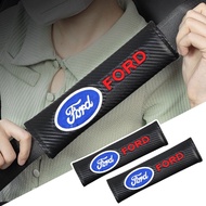 1pcs Car Seat Belt Pads Carbon Fiber Shoulder Strap Protection Covers Car Accessories for Ford Kuga 