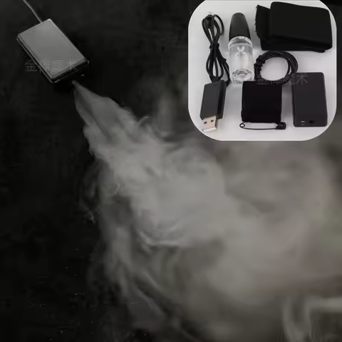 Mini Smoke Machine with LED Light - Handheld Fog Effect Device for Magic Tricks, Stage Performances,