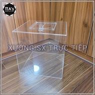 Mica lottery box, transparent mica ballot box, transparent lottery box with beautiful shape
