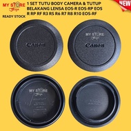 1 Set Rear Lens Cap Cover & Front Camera Body Cap Camera Canon EMBLEM EOS-R EOS-RP EOS R RP RF R3 R5