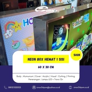 Neon Box 1 Sisi Dan 2 Sisi Neon Box Full Akrilik Neon Box Bulat