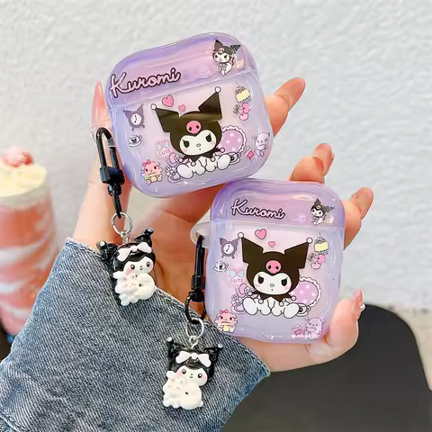 For Apple AirPods Pro 2 Cute Cartoon Kuromi Earphone Protective Case For Apple AirPods 1 2 3 4 Pro C