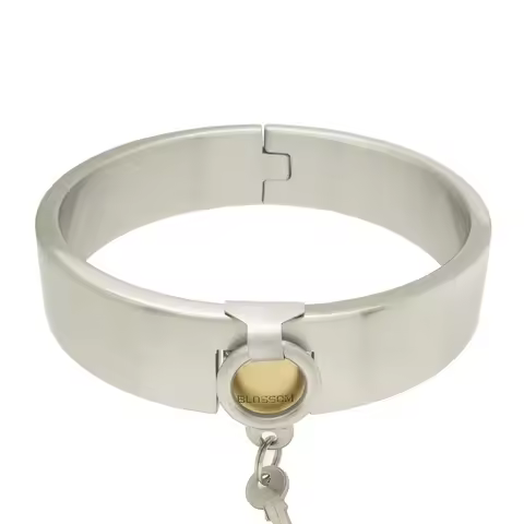 stainless steel slave padlock collar torque choker necklace fetish wear jewelry with bondage restrai