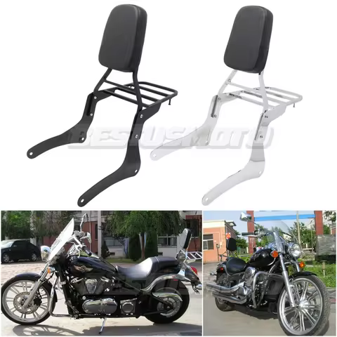 Motorcycle Parts Passenger Backrest Sissy Bar Luggage Rack For Kawasaki Vulcan VN 900 VN900 Custom C